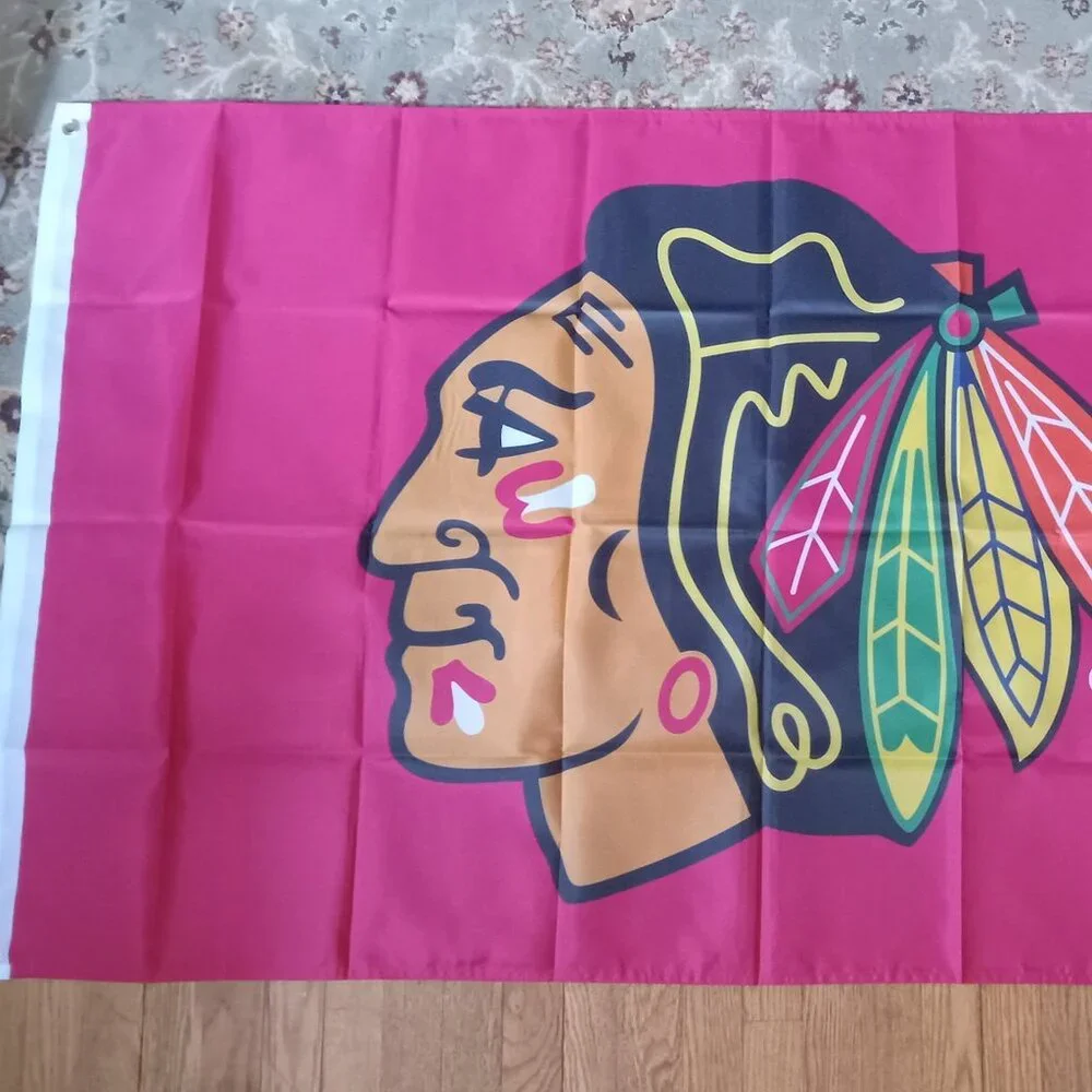 Chicago Blackhawks NHL 3X5 Feet Flag Banner Wall Decor or Pole Hang